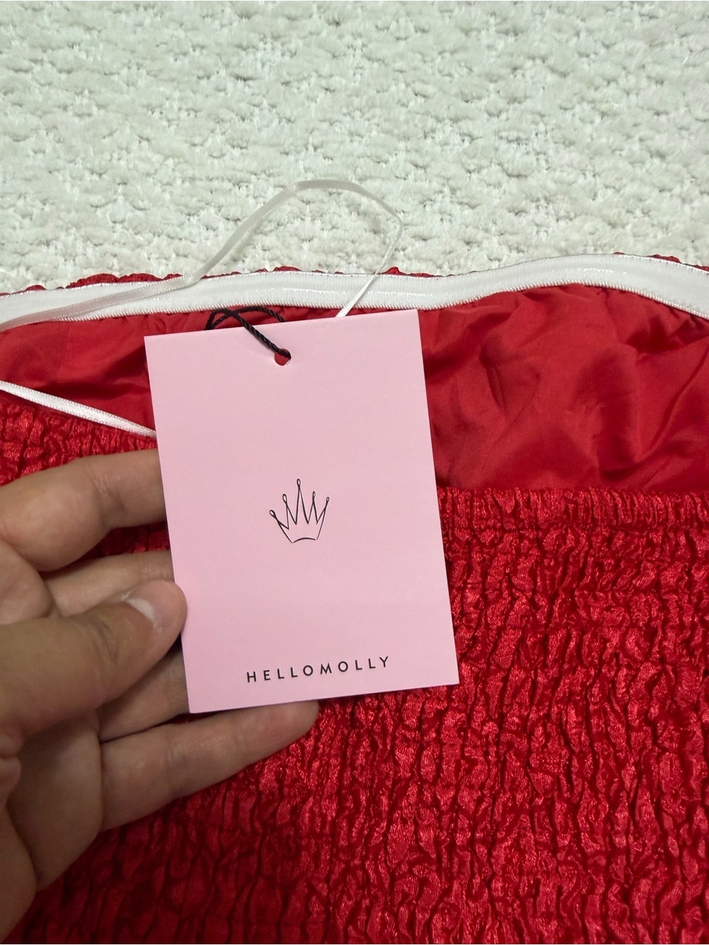 Hello Molly Sasha Strapless Mini Dress Red Women’s Size M NWT - Picture 9 of 12